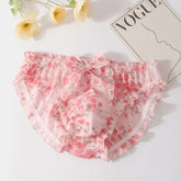 Pretty Ruffled Mesh Floral Men's Panties - Cissify